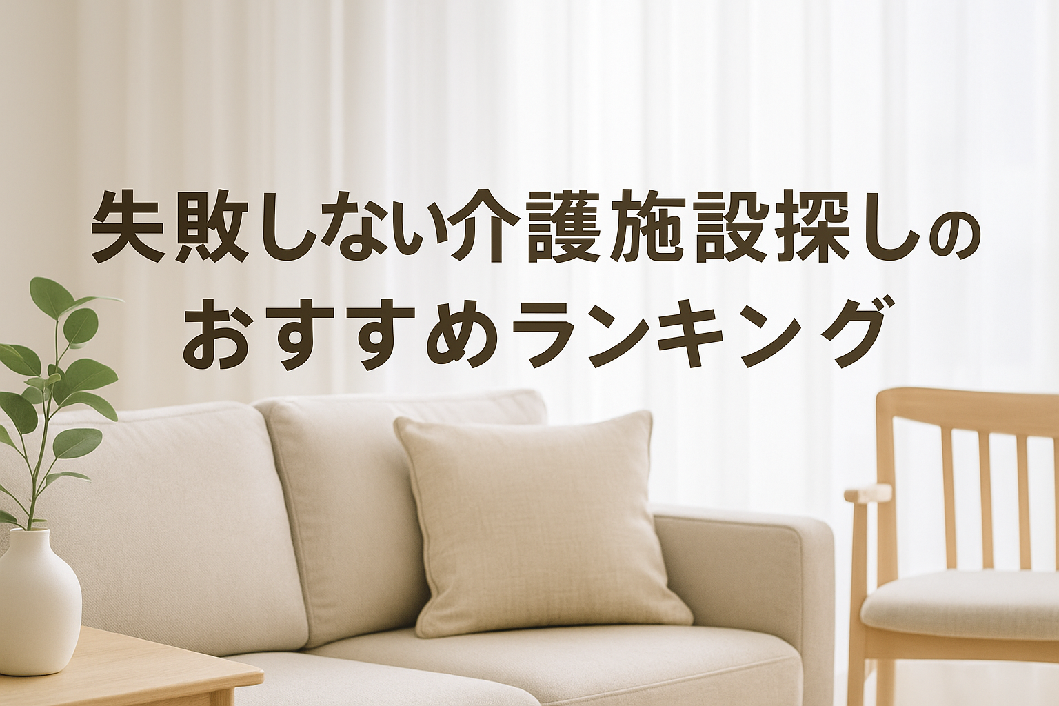 失敗しない介護施設探しのおすすめランキング